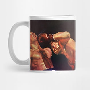 Vintage Sports Boxing, Boxers Punching During a Fight Mug